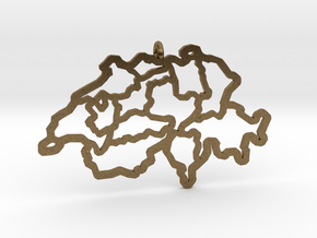 Swiss Pendant in Natural Bronze