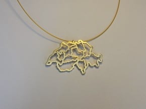 Swiss Pendant in Natural Brass