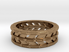 Triple Band Ring in Natural Brass: Extra Large