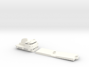  Coaster 840, Superstructure & Hatches (1:160, RC) in White Processed Versatile Plastic
