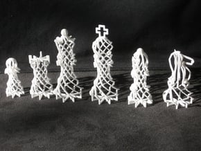 Twisted Chess in White Natural Versatile Plastic
