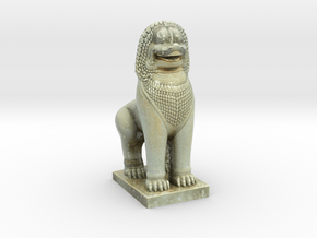 Guardian Lion  in Glossy Full Color Sandstone