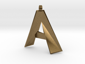 Distorted Letter A in Natural Bronze