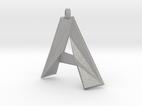 Distorted Letter A in Aluminum
