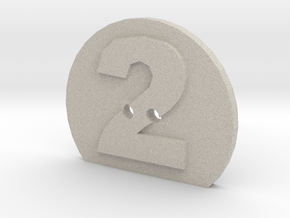 2 Hole Number 2 Button in Natural Sandstone