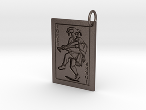 Joker Keychain/Pendant in Polished Bronzed Silver Steel