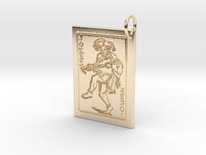 Joker Keychain/Pendant in 14k Gold Plated Brass