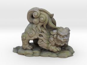 Komainu Shinagawa Shrine in Full Color Sandstone