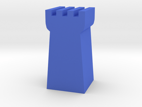 Game Piece, Guard Tower in Blue Processed Versatile Plastic
