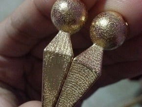 Marik Ishtar Earrings / Ishizu Ishtar Pendants  in Polished Gold Steel