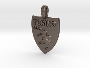 Pendente Torino Calcio in Polished Bronzed Silver Steel