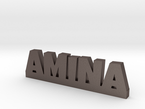 AMINA Lucky in Polished Bronzed Silver Steel