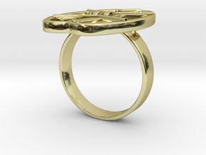 NEL METAL DETECTOR COIL RING in 18k Gold Plated Brass: 10 / 61.5