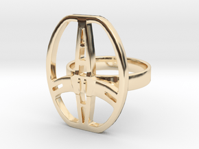 Garrett metal detector coil ring in 14k Gold Plated Brass