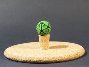 The D20 of Evil in Green Processed Versatile Plastic