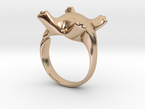 Cat Ring II -the lazy in 14k Rose Gold Plated Brass: 5 / 49
