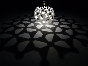 (4,4,2) triangle tiling (stereographic projection) in White Natural Versatile Plastic