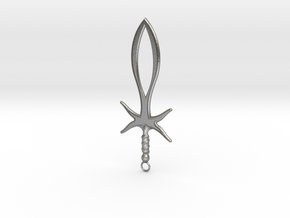 Dagger Pendant in Natural Silver