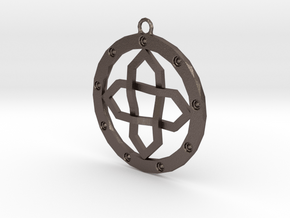 Pendant universe in Polished Bronzed Silver Steel