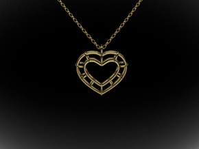 Truss Heart in Polished Brass