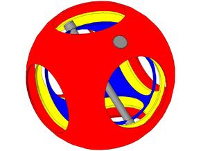 Giroscope ball in Tan Fine Detail Plastic