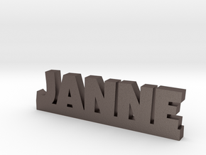 JANNE Lucky in Polished Bronzed Silver Steel