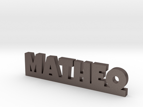 MATHEO Lucky in Polished Bronzed Silver Steel