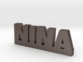 NINA Lucky in Polished Bronzed Silver Steel