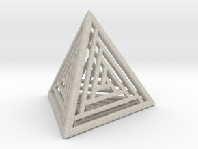 Tetrahedron Lattice in Natural Sandstone