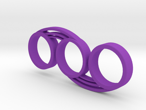 Bi-Swirl Fidget Spinner in Purple Processed Versatile Plastic