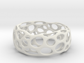 Convex Bracelet  in White Natural Versatile Plastic