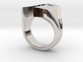 "A Nation's Battle" Ring in Rhodium Plated Brass: 3 / 44