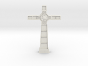 18th Century Cross in White Natural Versatile Plastic