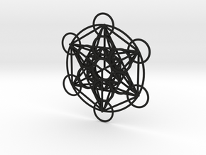 Metatron's Cube Pendant in Black Natural Versatile Plastic