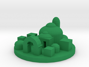 Game Piece, Royal Capital in Green Processed Versatile Plastic