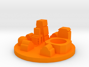 Game Piece, Desert Spaceport in Orange Processed Versatile Plastic