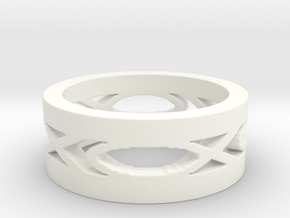 Men's Fish Ring in White Processed Versatile Plastic