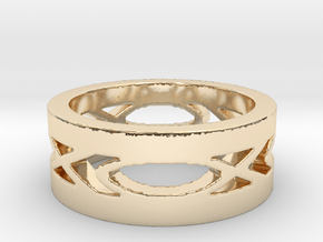 Men's Fish Ring in 14k Gold Plated Brass