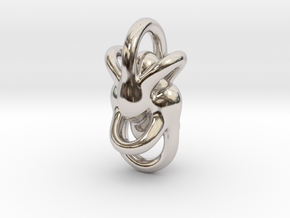 Peace of Love (3 sizes) in Rhodium Plated Brass: Small