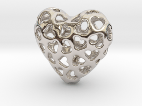 Small hearts, Big love (from $15) in Rhodium Plated Brass: Small