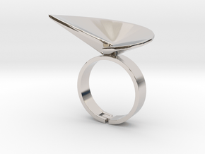 Helix ring in Rhodium Plated Brass