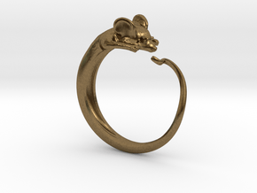 Mouse ring multi-size in Natural Bronze