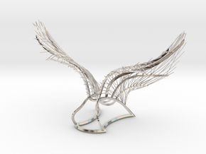 Original Angel Wings in Rhodium Plated Brass
