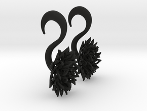 Plugs / gauges/ The Chrysanthemums 2g (6,5 mm) in Black Natural Versatile Plastic