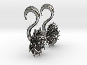 Plugs / gauges/ The Chrysanthemums 2g (6,5 mm) in Polished Silver