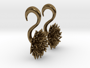 Plugs / gauges/ The Chrysanthemums 2g (6,5 mm) in Polished Bronze