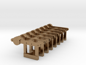 HO Signal Counterweight Levers X 8 - Brass in Natural Brass