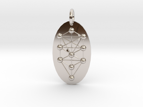 Tree of Life Medallion in Rhodium Plated Brass