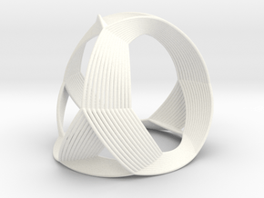 0408 Spherical Truncated Tetrahedron (d=12cm) #005 in White Processed Versatile Plastic