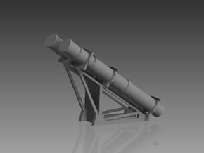 Harpoon missile launcher 2 pod 1/96 in Tan Fine Detail Plastic